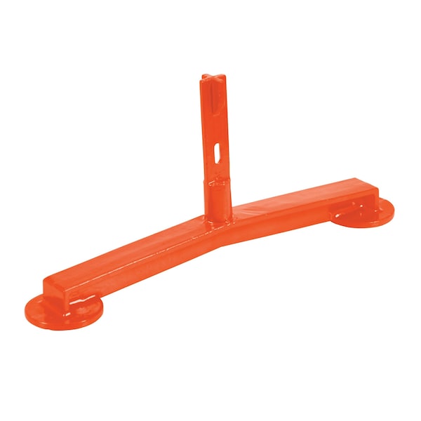 ORANGE PIPE RAILING BARRICADE BASE W/FEET